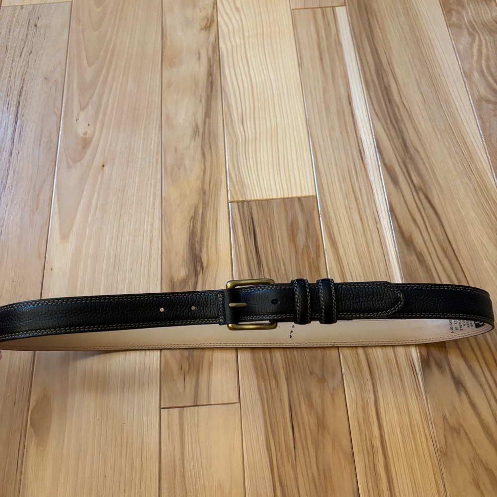 Vintage Gap Leather Belt Solid Brass Hardware Size 38